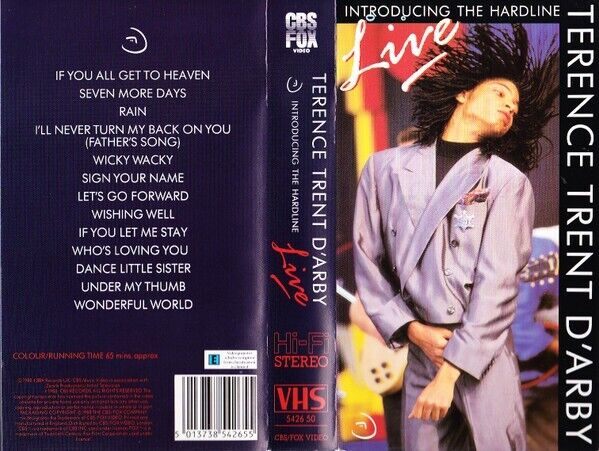 TERENCE TRENT D'ARBY Introducing the hardline live vhs UK PAL NEW UNPLAYED NUOVA