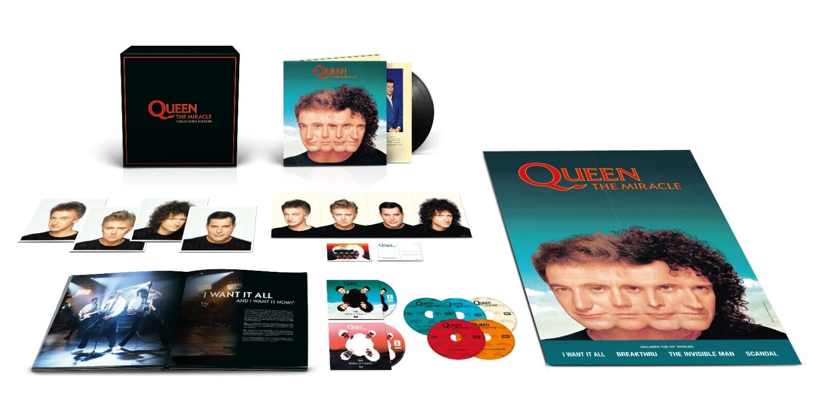 QUEEN - The Miracle (lim ed.) (2022) 5 CD+DVD+BD+LP vinyl