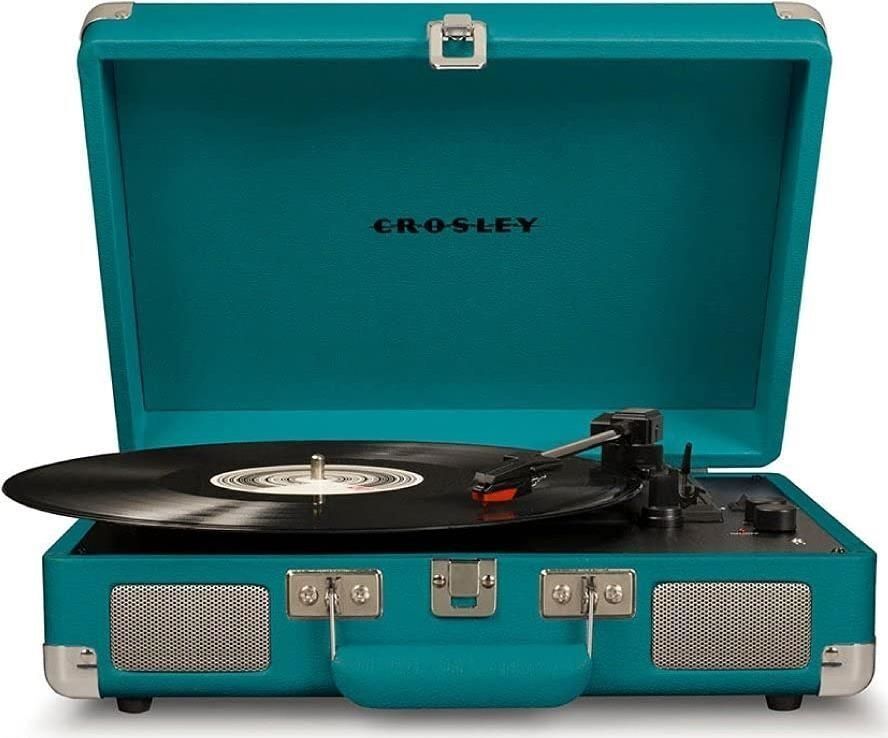 Audio & Hi-Fi Crosley: Cruiser Deluxe Portable Turntable - (Teal) Now With Bluet