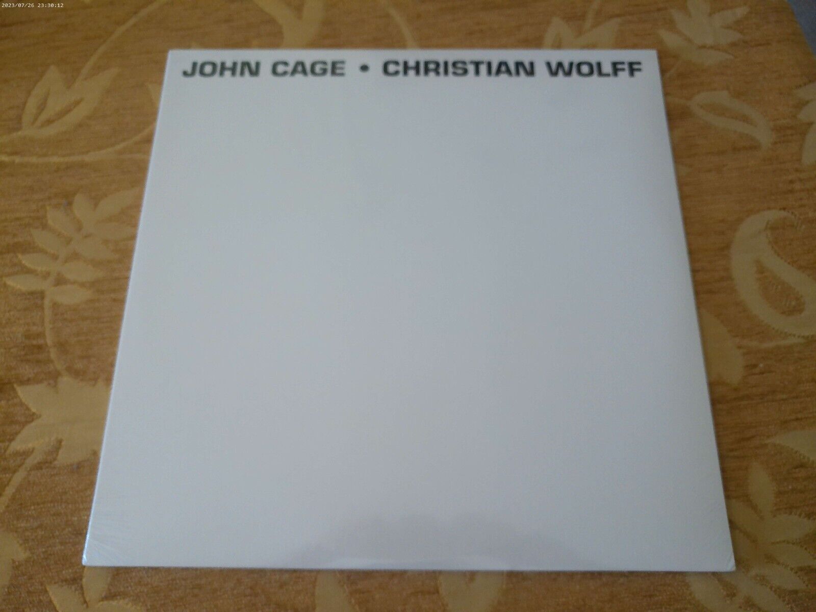 John Cage ● Christian Wolf LP 2016 Italy M/M sigillato=sealed