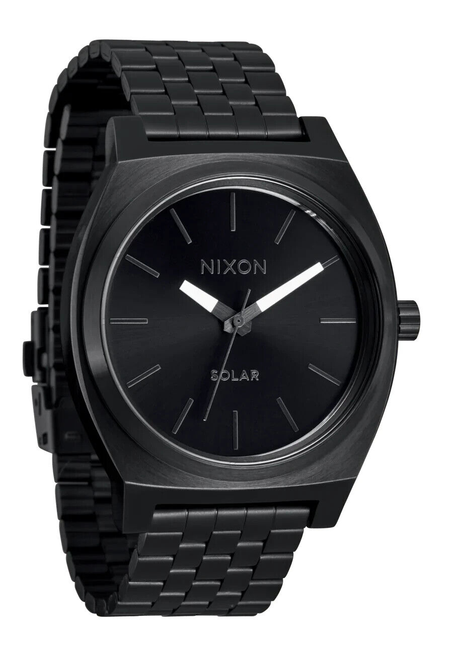 Nixon Orologio Time Teller Solar all black/white