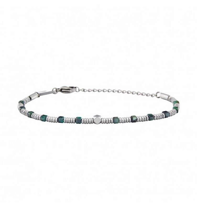 Bracciale uomo Breil Priam radice di smeraldo TJ3647 acciaio 316L