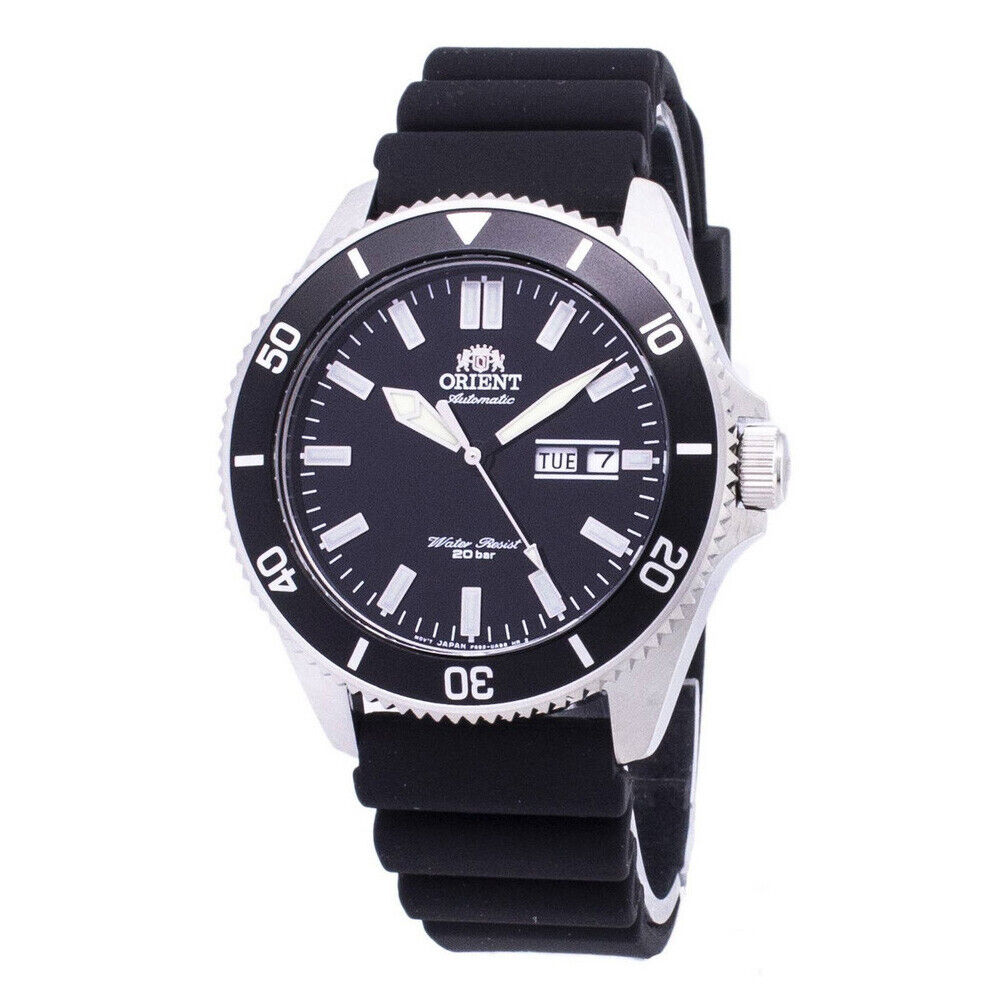Orologio meccanico uomo sportivo acciaio Orient Mako III cinturino in silicone