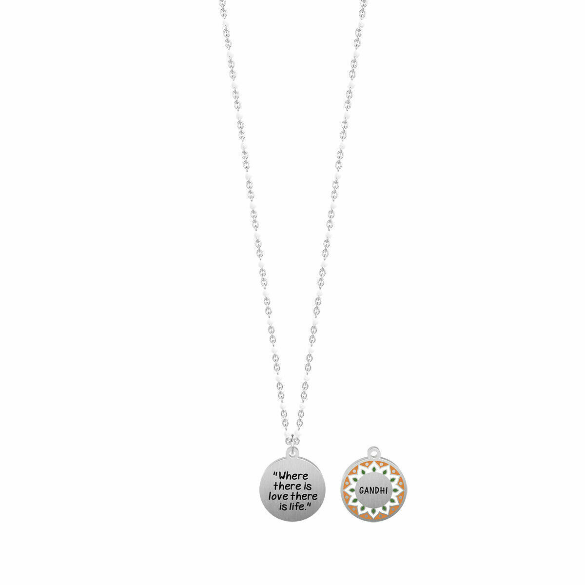 Collana Donna Kidult in acciaio 751202 Gandhi - Be the change you wish to see...