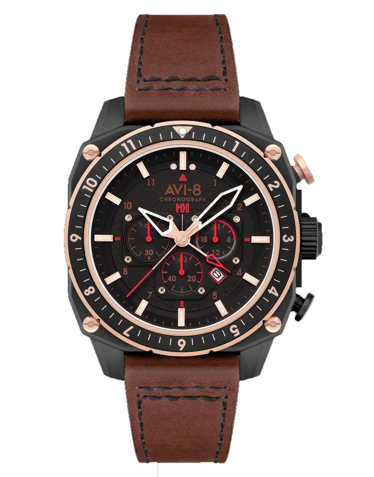 AVI-8 Hawker Hunter Atlas Cronografo Jade Nero AV-4100-09 50M Orologio da Uomo