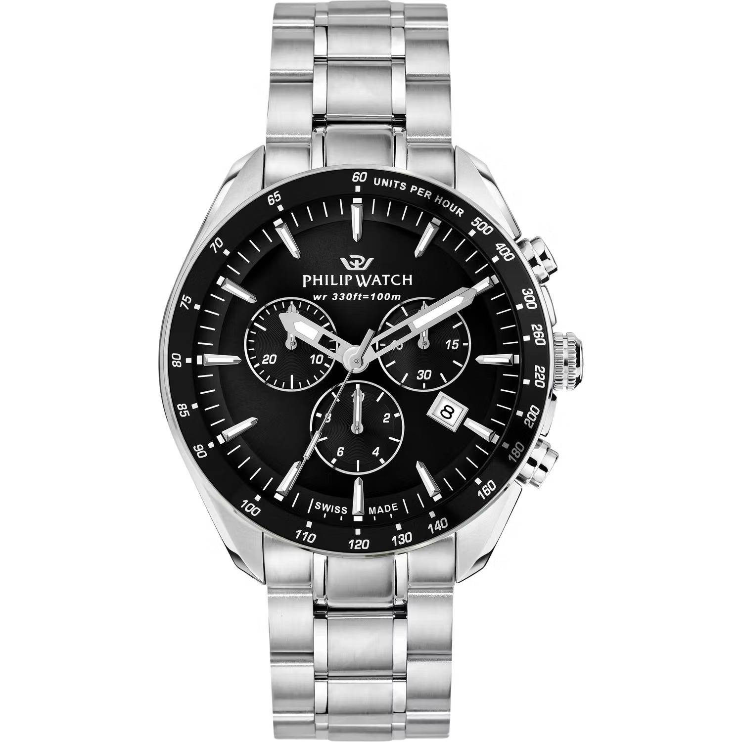 Orologio Philip Watch Blaze R8273995018 acciaio cronografo Nero uomo 42mm