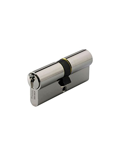Vachette Cilindro Di Serratura Meccanica First Per Porta, Doppio Ingresso, 40 X 40 Mm, Meccanismo A 5 Perni Di Sicurezza, 3 Chiavi, Facile Installazio