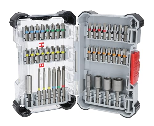 Bosch Set Di 43 Punte Per Avvitatori Extra Rigidi, 43 Pezzi (197 X 110,5 Mm, Accessori Professionali, Cacciavite)