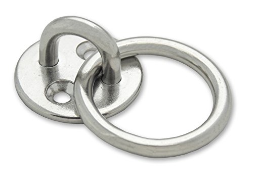 Docks Gmar68 – Set Di 2 Piatti Rotondi Con Anello Mobile – Acciaio Inossidabile – Diametro Cablato 5 Mm – Diametro Interno Anello 30 Mm – Diametro Pla
