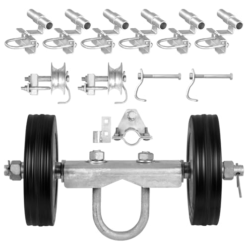 Vevor Kit Cancello Scorrevole, Kit Ferramenta Per Cancello Scorrevole 6 Pollici, Kit Supporto Ruota Per Cancello Scorrevole Per Telai Di Porte Binario