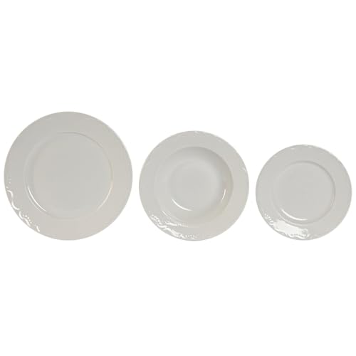 Vajilla Set 18 Porcelana 27X27X2 Clasica Blanco