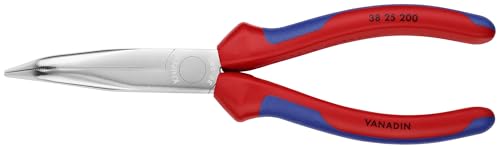 Knipex 3825200 Angled Pinza A Becchi Lunghi Senza Cutter, Impugnatura Ergonomica, 20,3 Cm