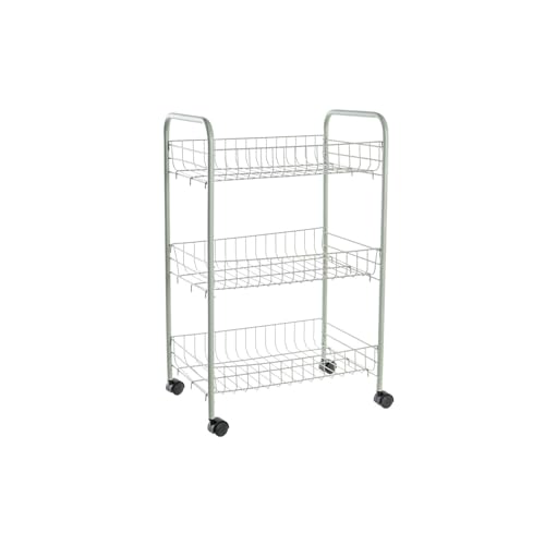 Frutero Metal Pp 40X26X62 3 Cestas Verde Menta