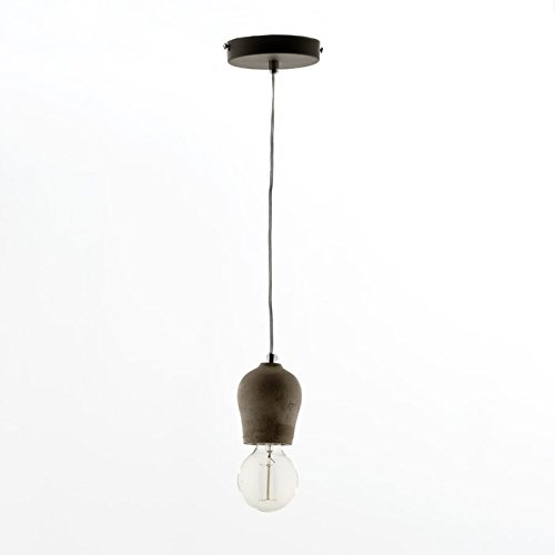 Lampara De Techo 8X10 Cemento Gris Con Bombilla