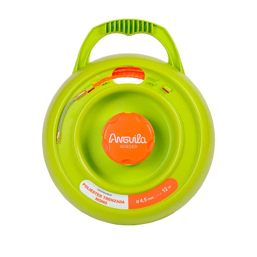 Anguila Max W75145012 Winder In Poliestere Intrecciato Mono Ø4,5 Mm, 12 M, Arancione, 12 Metri