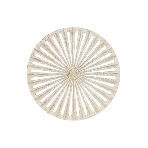 Decoracion Pared Mango 91X3X91 Envejecido Blanco
