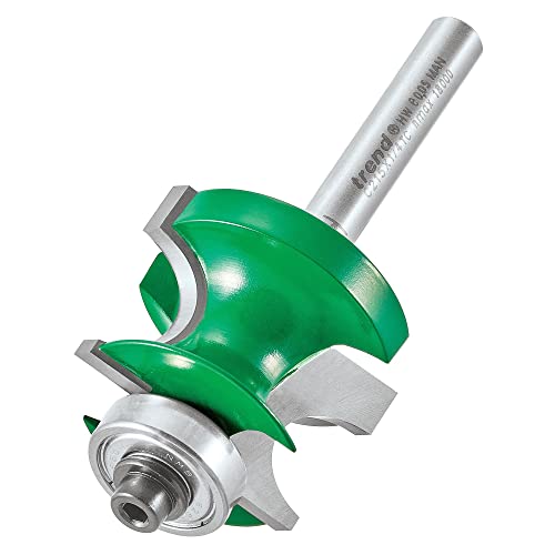 Trend Craftpro C215X1/4Tc - Fresa Angolare Con Guida Per Cuscinetti, Gambo Da 1/4", Diametro Di Taglio 31,9 Mm, Lunghezza Di Taglio 22,5 Mm, Raggio 7