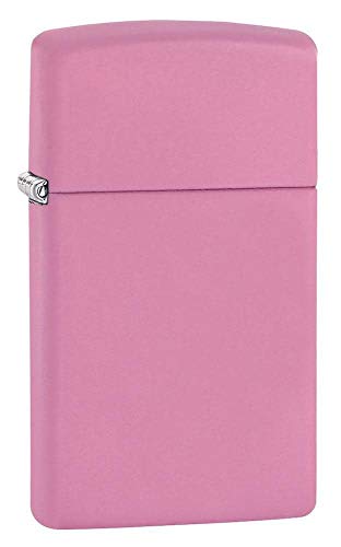 Zippo Benzina Accendino Antivento-Rosa Opaco Sottile Uomo, 5,70 X 3,00 X 0,90 Cm