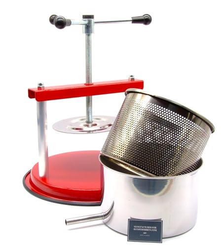 Pressa Per Formaggio/Pressafrutta 4,3L - Cestello E Contenitore In Acciaio Inox - Fatto In Italia