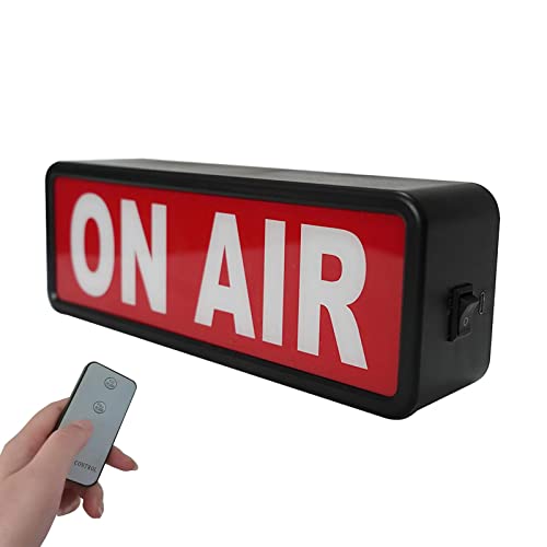 On Air - Segnale Di Avvertimento Per Studio (Studio/Studio Domestico/Azienda/Scrivania O Decorazione Da Parete). Pulsante Di Accensione E Spegnimento