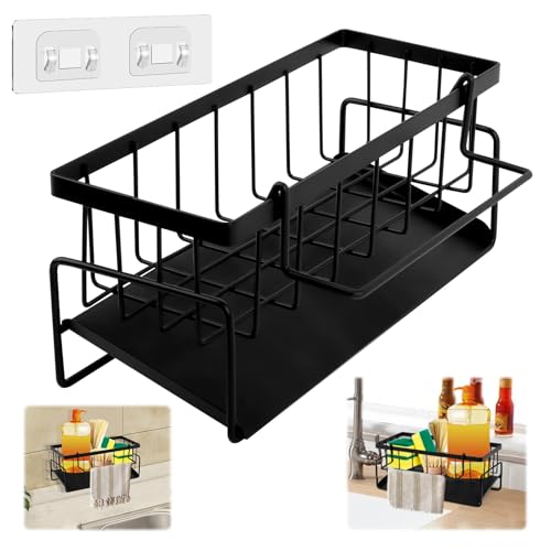 Tnomsno Organizer Cucina, Porta Spugne Lavello Cucina Organizer Lavello Cucina, Vaschetta Di Scarico Autodrenante Con Un Gancio, Organizer Per Lavello
