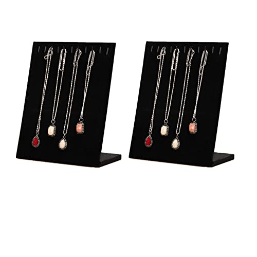 2 Confezioni Espositore Per Collane, Espositore Per Collane, Espositore Per Collane, Espositore Per Gioielli A Forma Di L Elegante Espositore Da Tavol