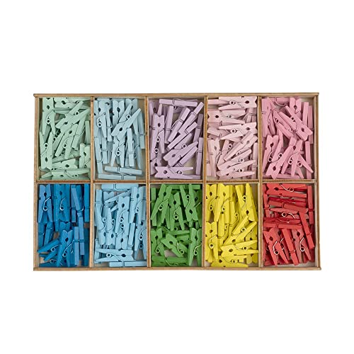 Ideen Mit Herz Mini Mollette In Legno | 200 Pezzi | Piccole Mollette | 2,5 Cm Di Altezza | Per Foto Su Nastro Cordoncino, Parete Fotografica, Calendar