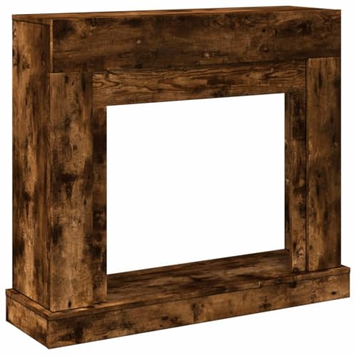 Vidaxl Cornice Per Camino Rovere Fumo 100X30X87,5 Cm In Truciolato, Cornice Per Caminetto, Struttura Per Camino, Decorazione Camino, Telaio Per Camino