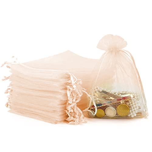 Teegxddy - 100 Sacchetti In Organza, Sacchetti Regalo In Organza, Sacchetti Per Gioielli, Ideali Per Gioielli, Regali E Caramelle, 7 X 9 Cm, Colore: B