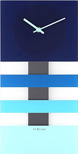 Nextime - 2855Bl, Orologio A Pendolo, Vetro, Blu, 19 X 38 Cm