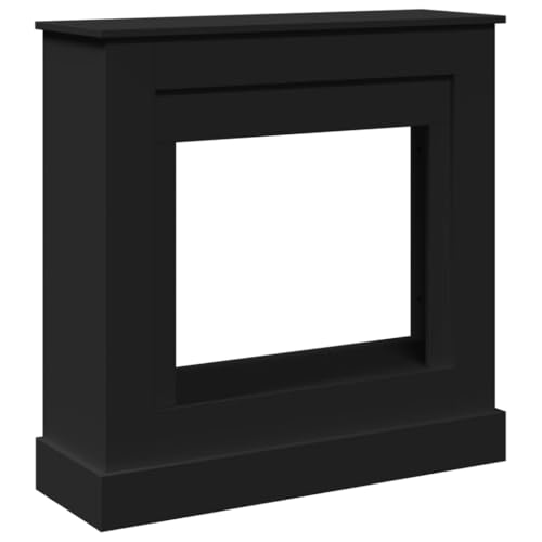 Vidaxl Cornice Per Camino Nera 90X30X90 Cm In Truciolato, Cornice Per Caminetto, Struttura Per Camino, Decorazione Camino, Telaio Per Camino
