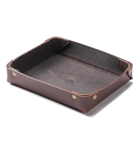 Angus Stoke Custodia In Vera Pelle Per Portafogli, Chiavi, Cellulare, Orologi, Monete, Portachiavi E Svuotatore In Pelle Di Bufalo | Vassoio Portaogge