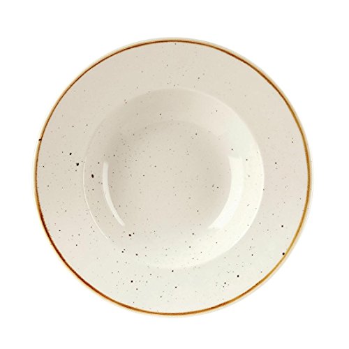Churchill 3722124 Piatto Pasta Stonecast In Ceramica, Baril White, Cm 24