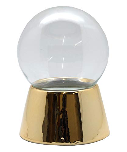 Snowglobe For You - Palla Di Neve In Vetro Da 100 Mm, Colore: Oro Lucido, 40047