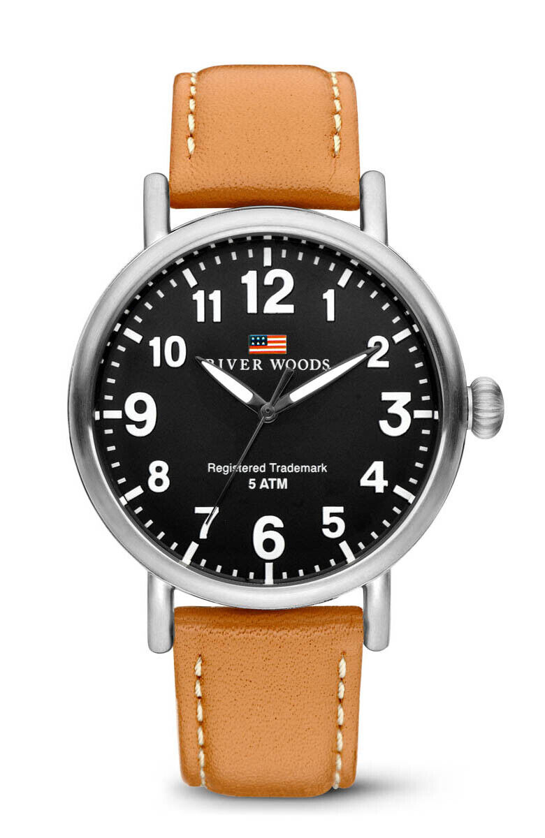 NUOVA Orologio River Woods Uomini Marrone Sacramento RW420002
