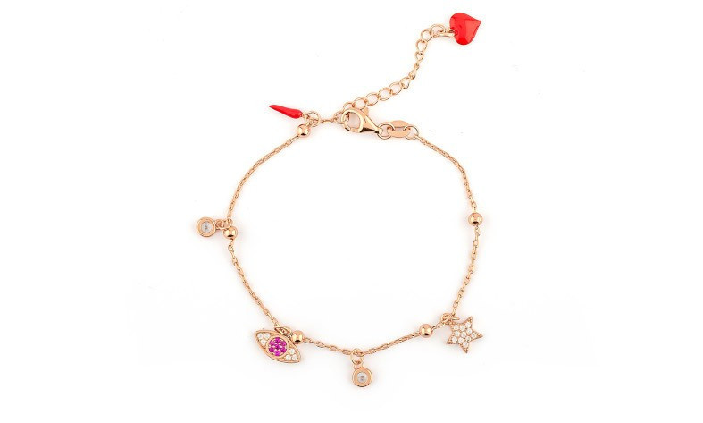 Bracciale Cuori Milano con pendenti