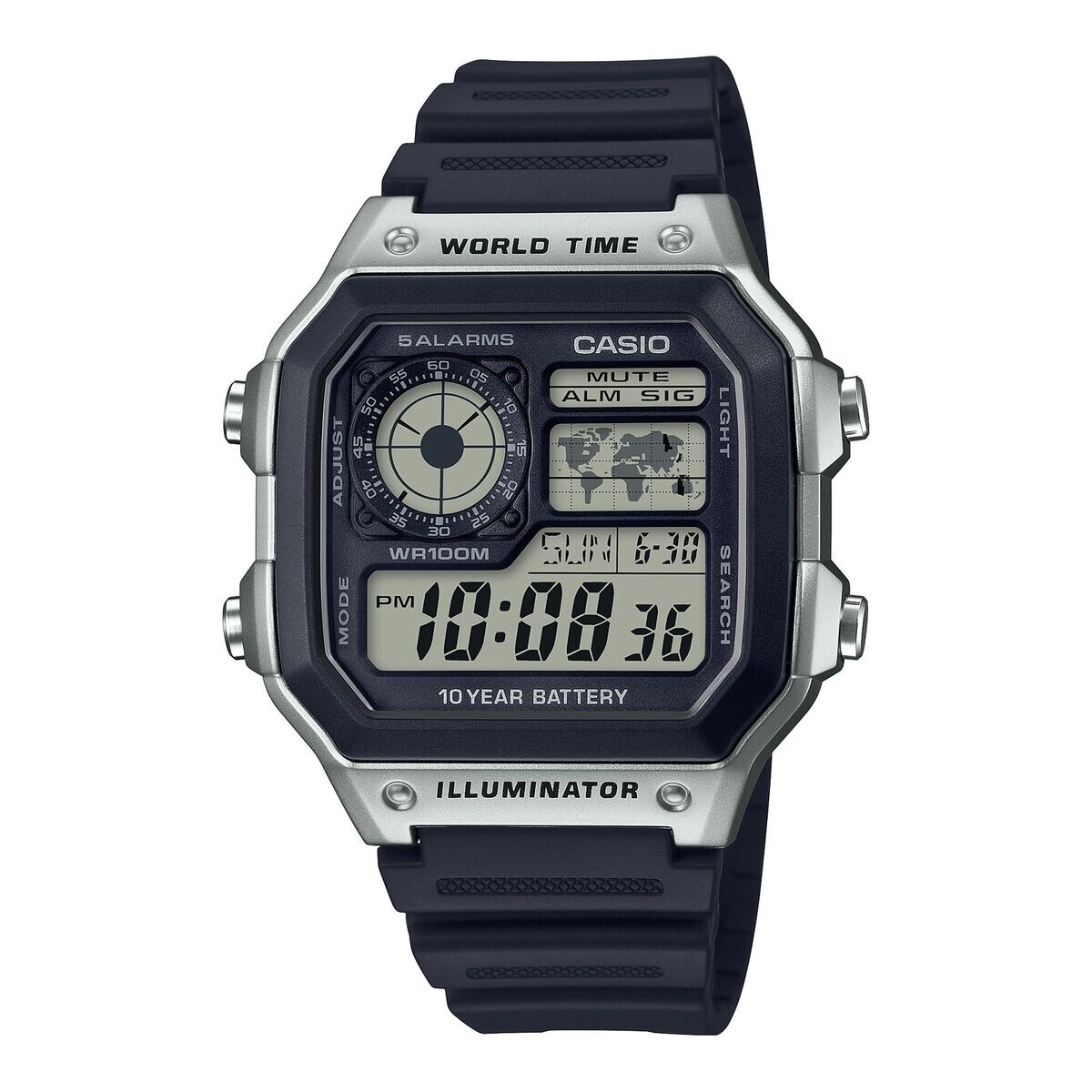 CASIO SPORT Mod. WORLD TIME ILLUMINATOR 5 ALARMS - FUTURE CLASSIC COLLECTION -