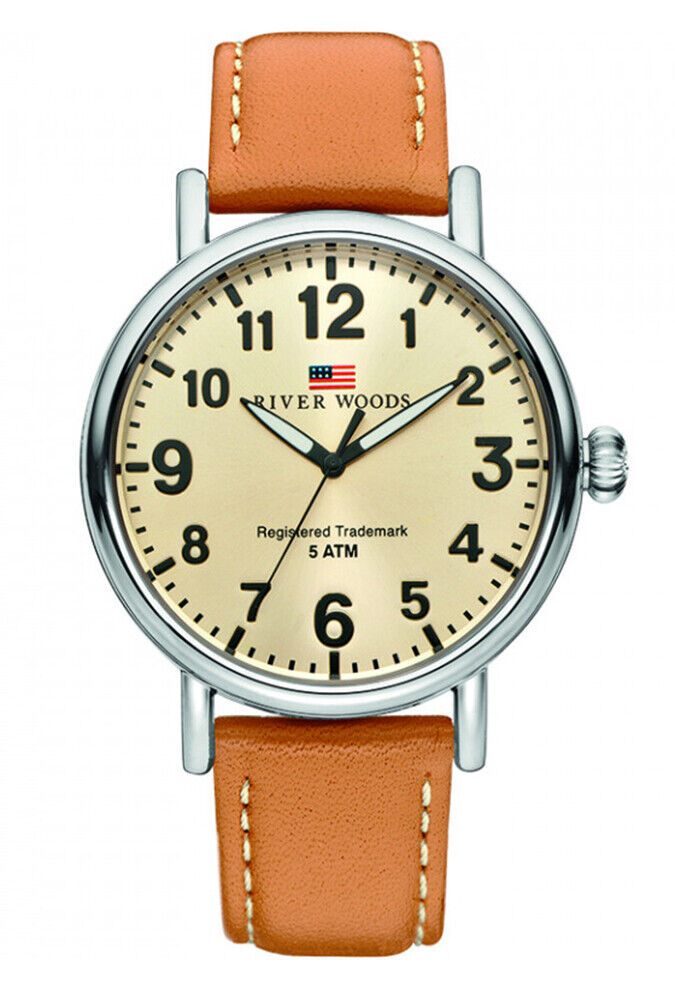 NUOVA Orologio River Woods Uomini Marrone Sacramento RW420017