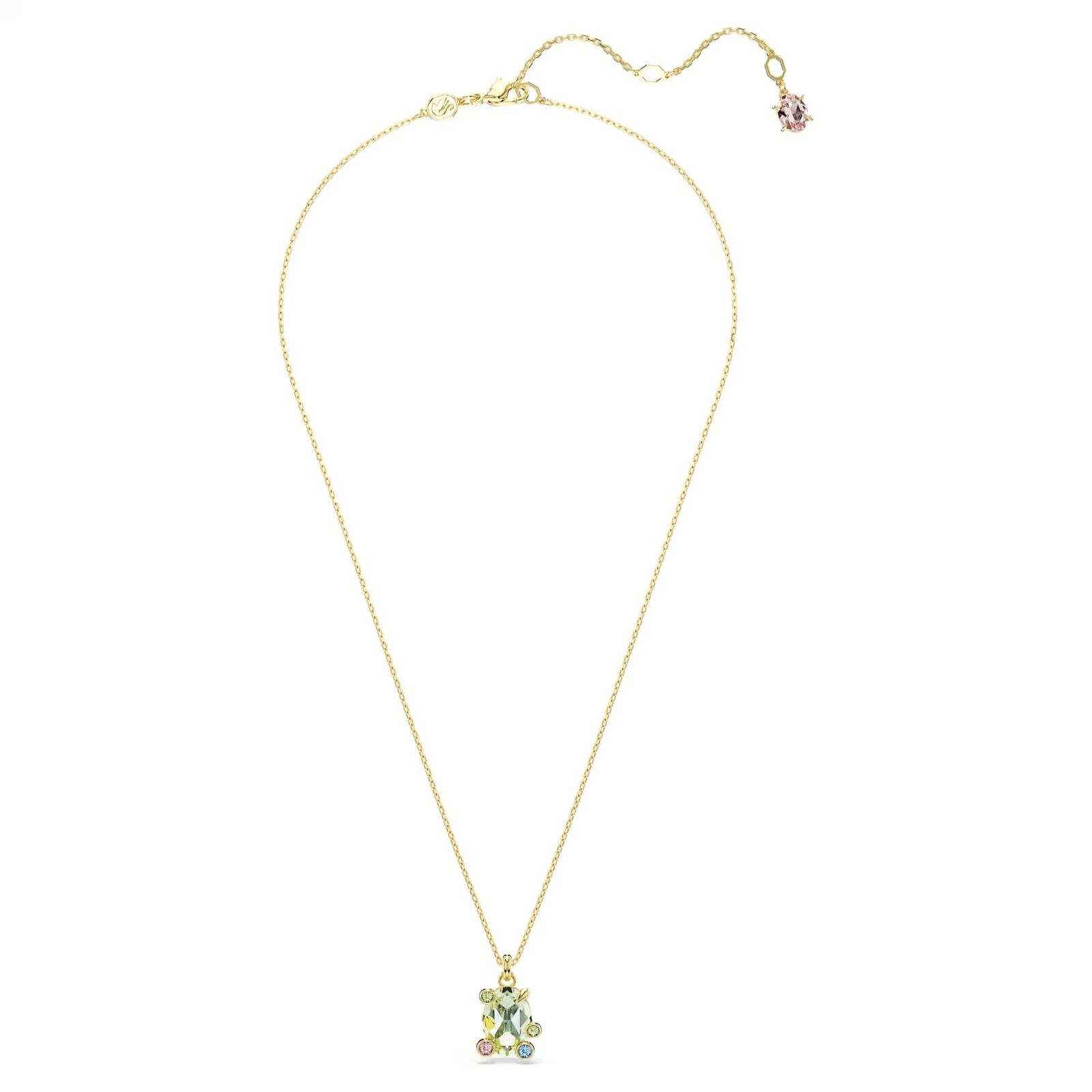 Collana Swarovski Gema 5705816 necklace Cristalli Multicolor Pendente Dorato