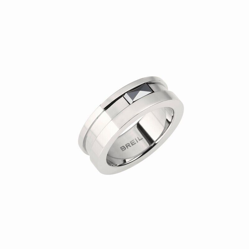 Anello mis. 21 uomo Breil Ceramic Brick TJ3278 acciaio 316L