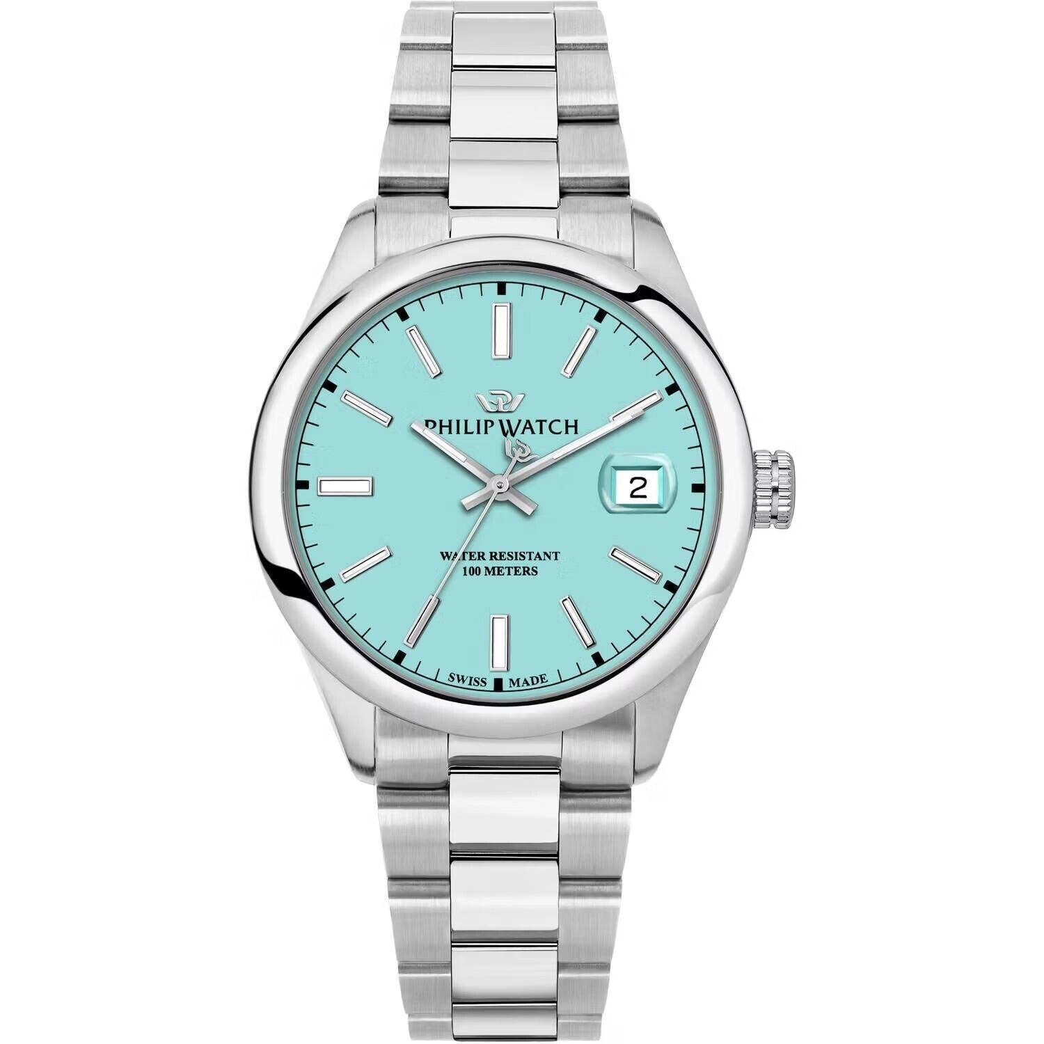 Orologio Philip Watch Caribe Swiss made r8253597642 uomo Turchese 39m Acciaio