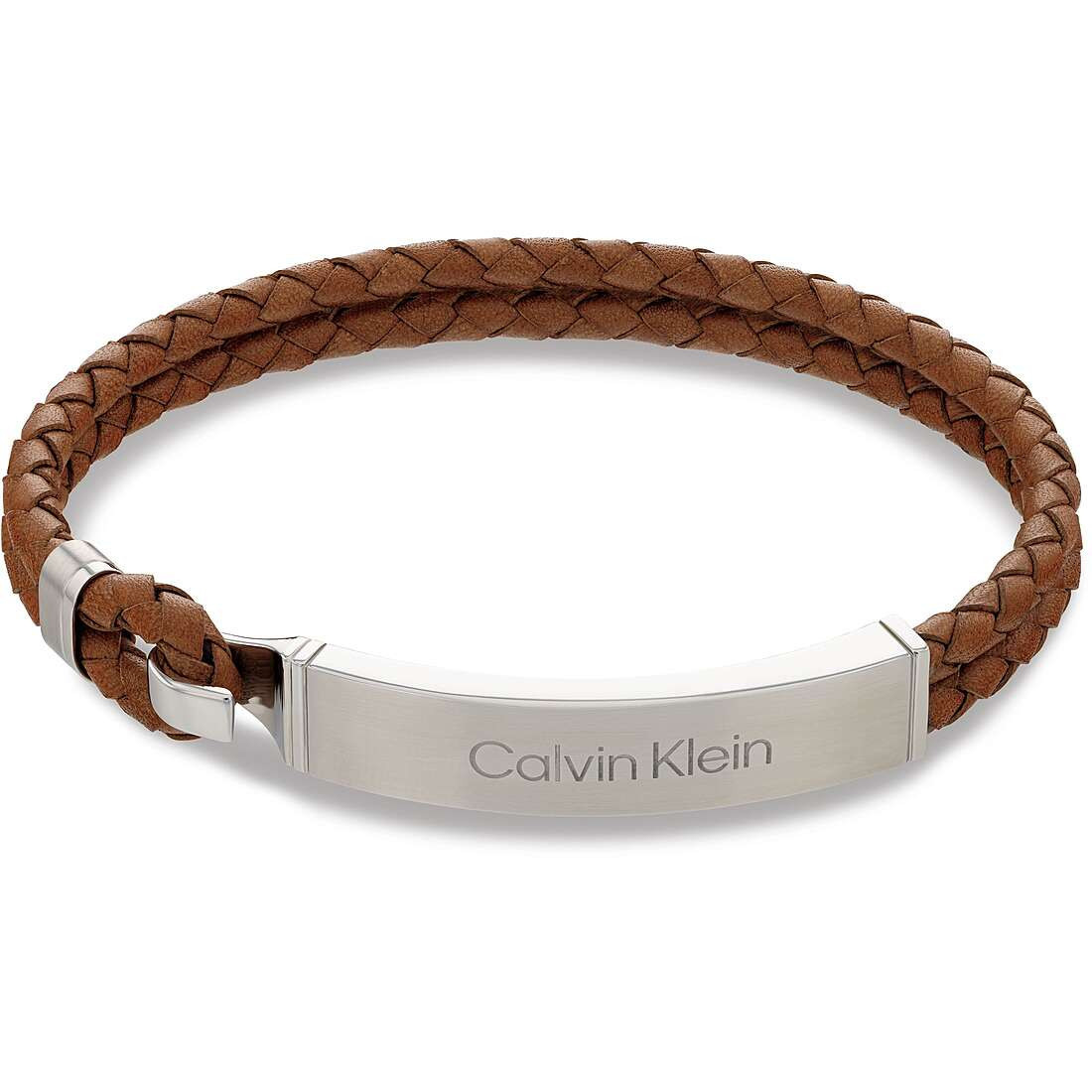 Bracciale Uomo CK CALVIN KLEIN ICONIC 35000405 Pelle Marrone