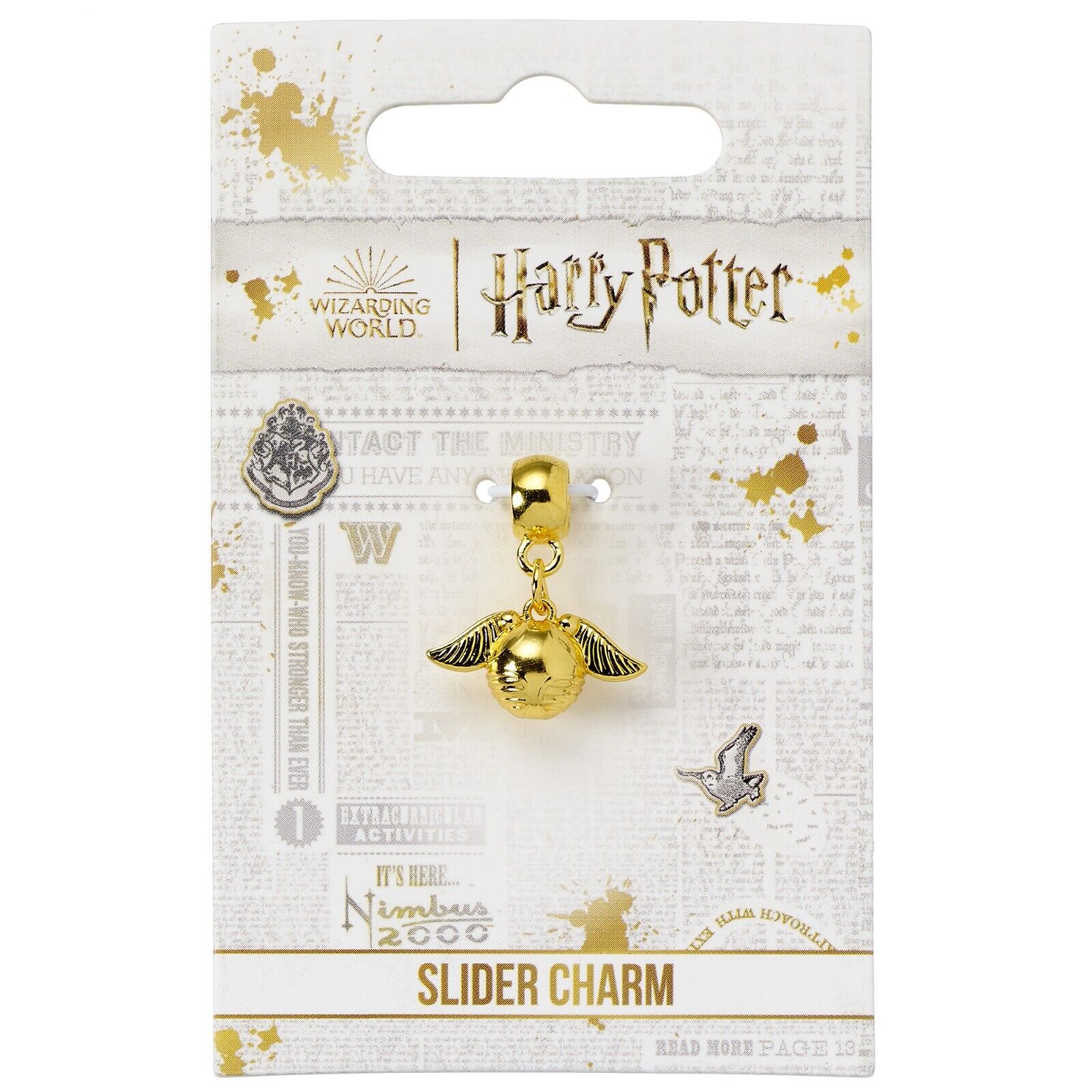Harry Potter Charm Slider Boccino d'Oro Reale Ufficiale con Confezione Originale