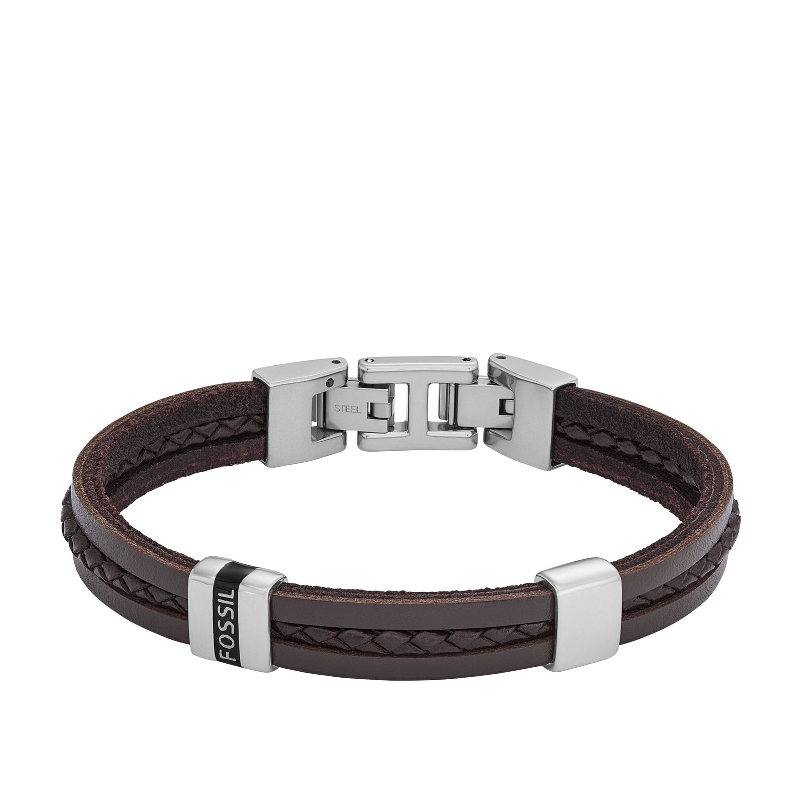 Bracciale Uomo FOSSIL ESSENTIALS JF04133040 Pelle Marrone