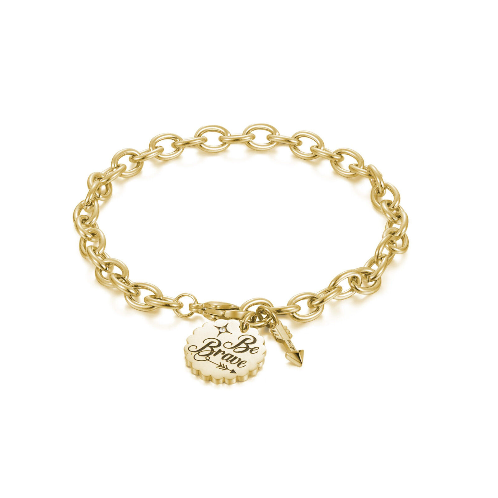 SAGAPO BRACCIALE DONNA Acciaio Dorato Frase SII CORAGGIOSA Sagapò SHAM17 S'agapo