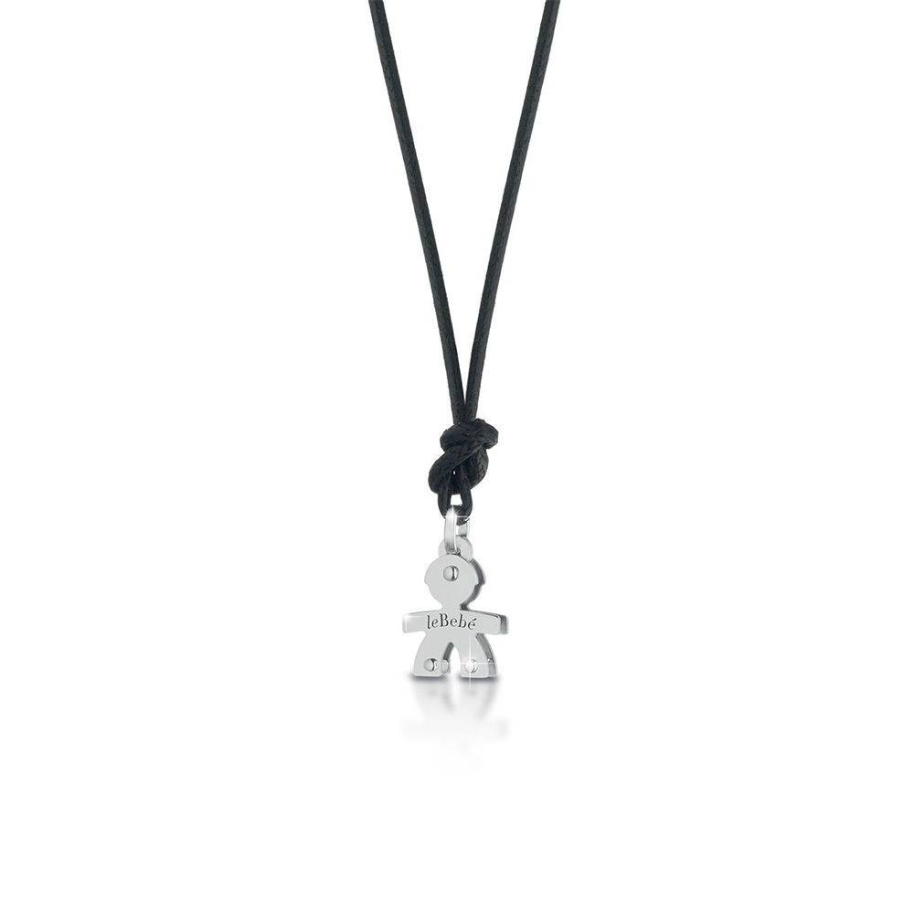 Ciondolo le bèbè LBB045 I Mini maschietto Oro Bianco Bimbo Mamma Nuovo Collana