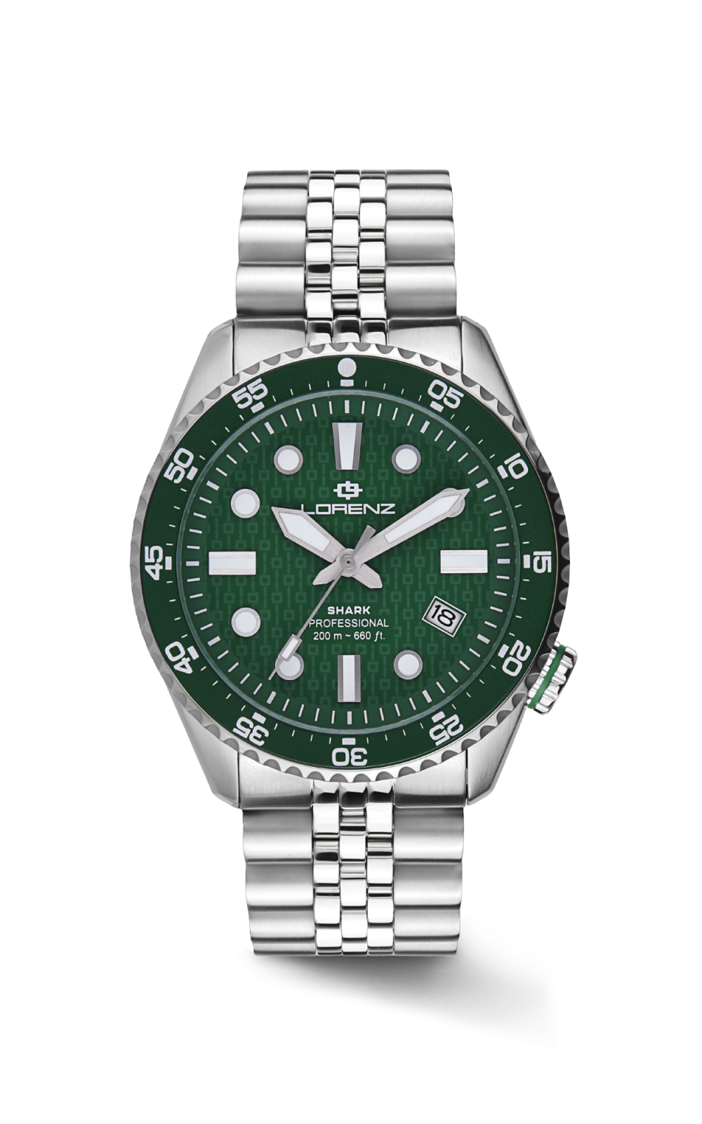 Orologio Lorenz Shark 5 Professional Diver 030255CC Watch Automatico Verde