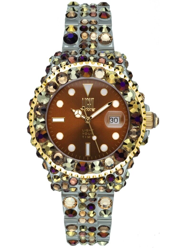 LIGHT TIME Mod. MEDITERRANEO - Full Strass / Brown 13853753