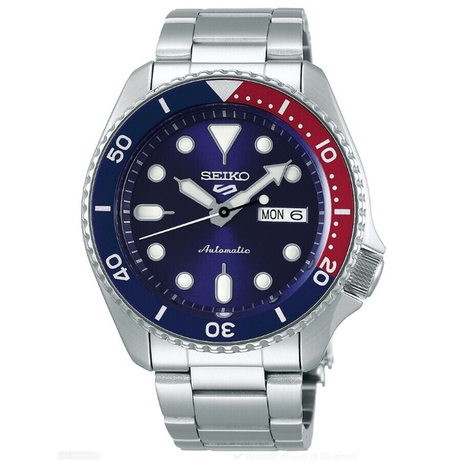SEIKO 5 Sports SRPD53K1 Orologio Uomo Automatico 100m Acciaio Pepsi Bezel