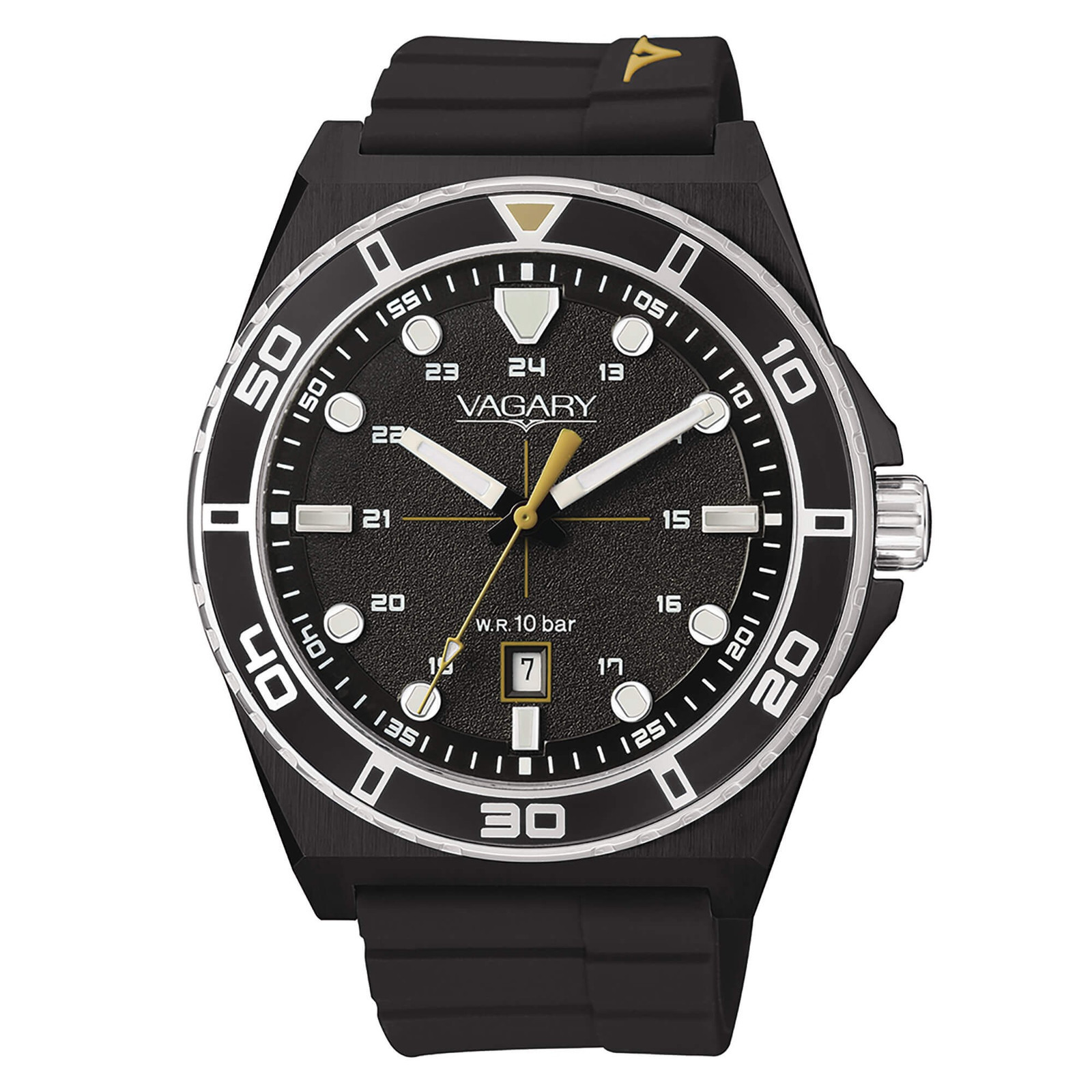 OROLOGIO VAGARY UOMO AQUA39 SOLOTEMPO GOMMA NERO